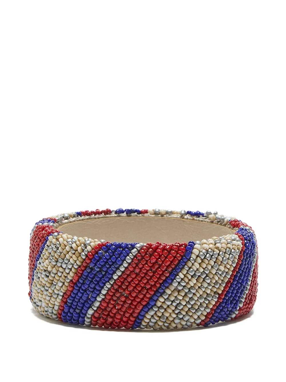 MALIPARMI striped beaded bracelet - Rosso