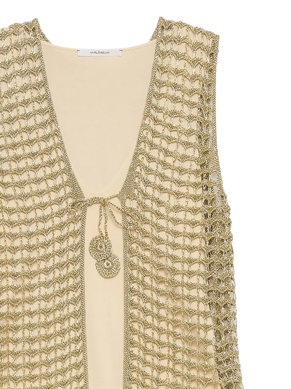  Maliparmi Crochet Knot Vest - Gold 