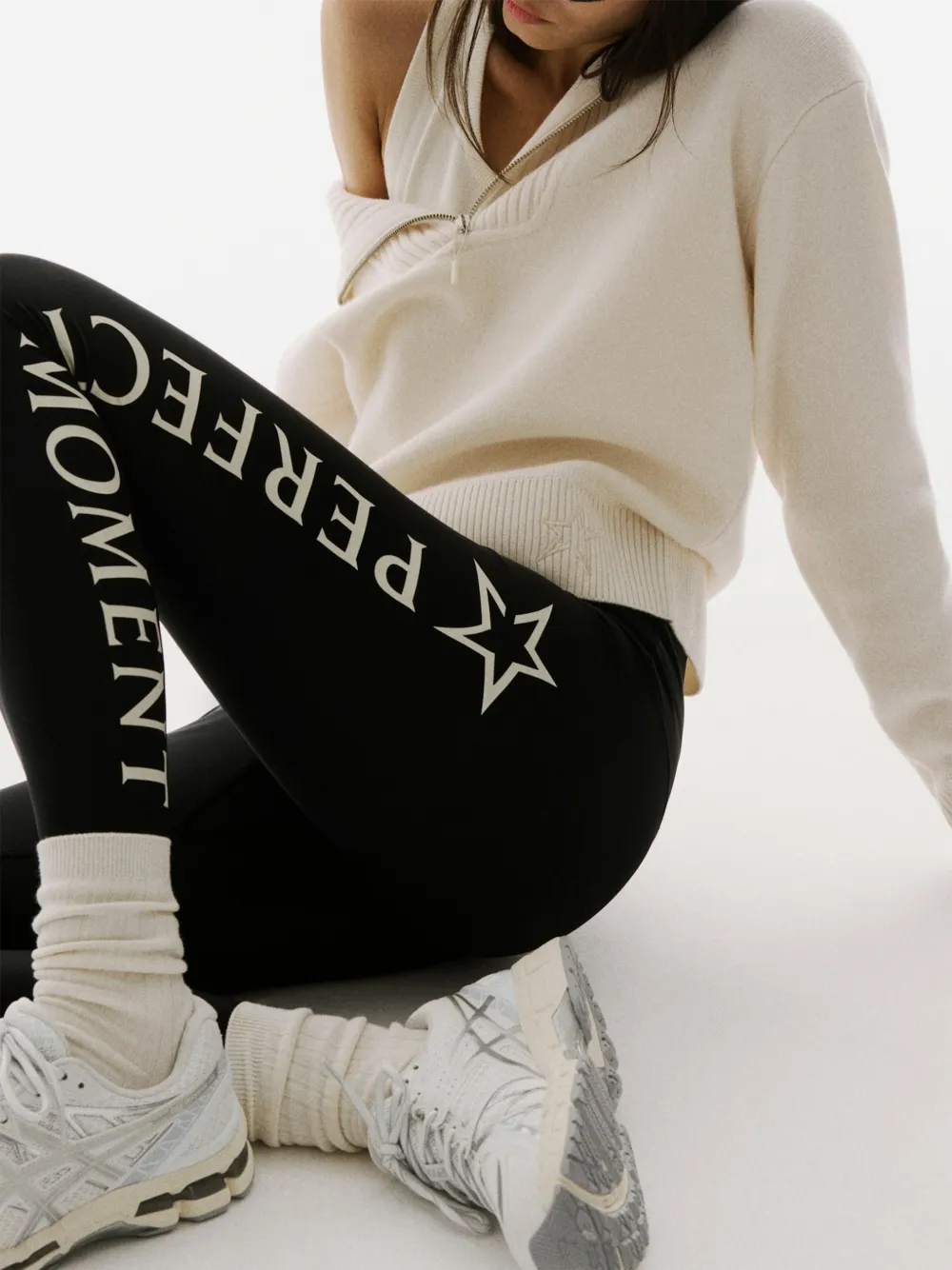 Perfect Moment Legging met logoprint Zwart