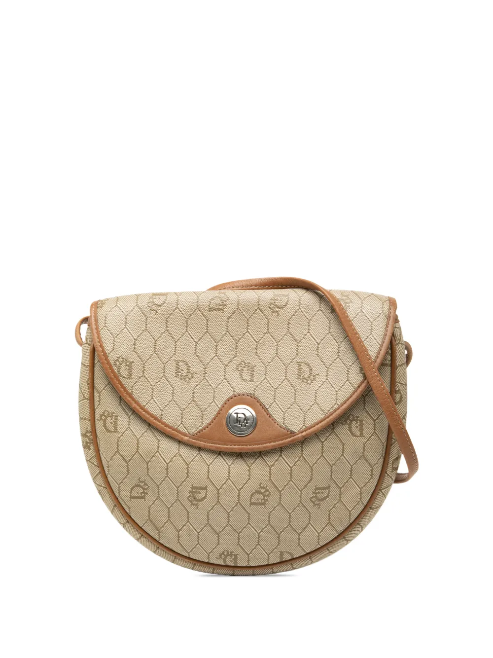 Christian Dior Pre-Owned 20th Century Honeycomb Coated Canvas crossbody bag - Marrone