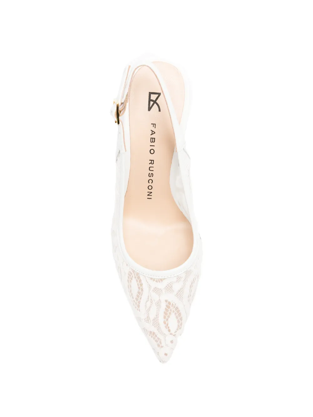 Fabio Rusconi lace slingback pumps Wit