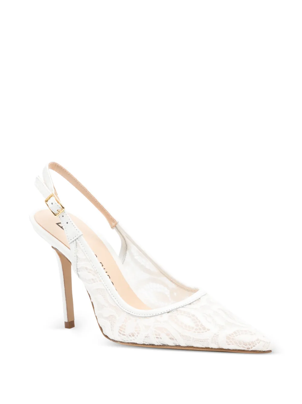 Fabio Rusconi lace slingback pumps Wit