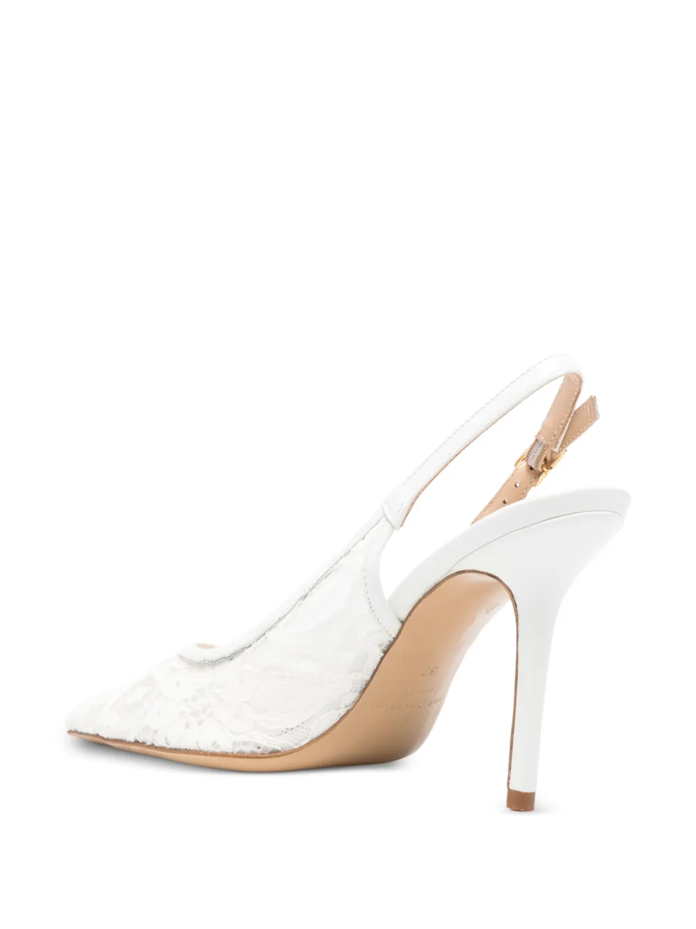 Fabio Rusconi lace slingback pumps Wit