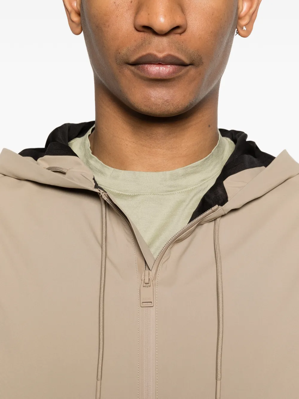 Rains Suva jack met capuchon en rits Beige