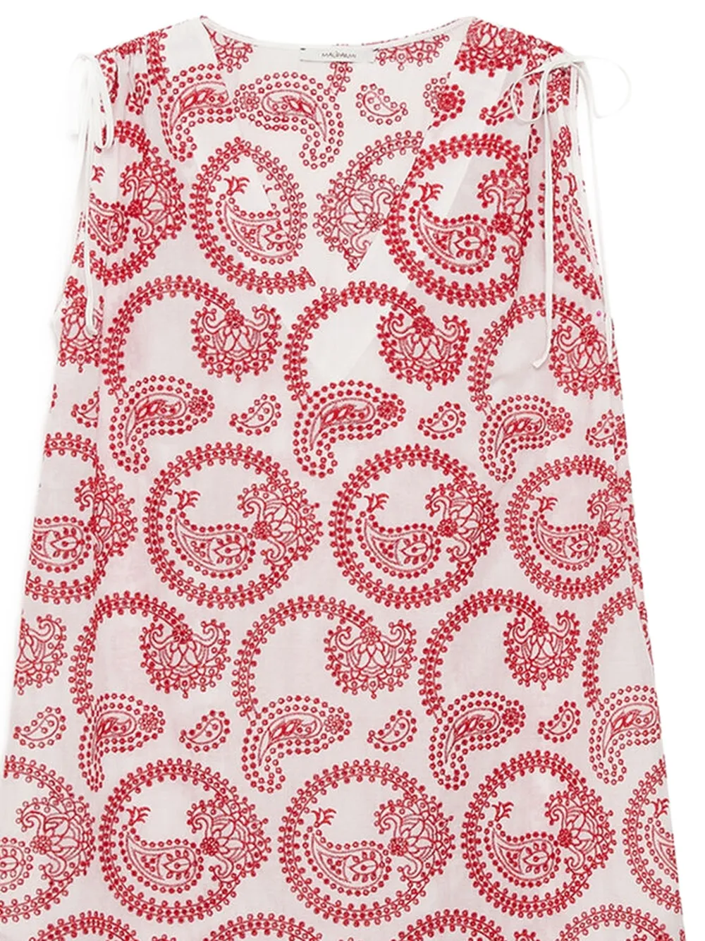 MALIPARMI Broderie midi-jurk Wit