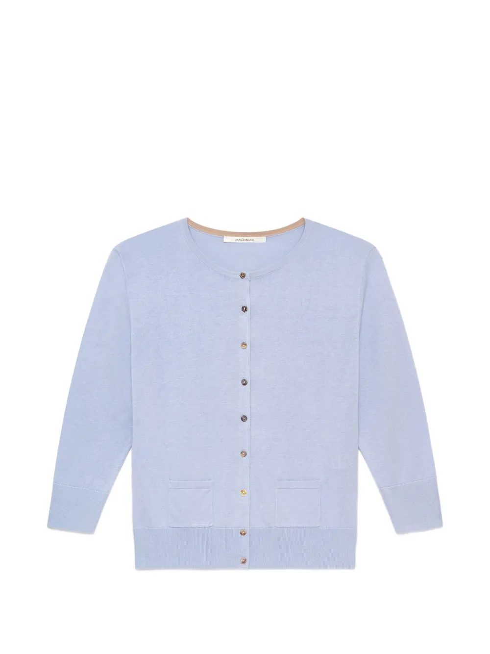 MALIPARMI pocket crew neck cardigan - Blu