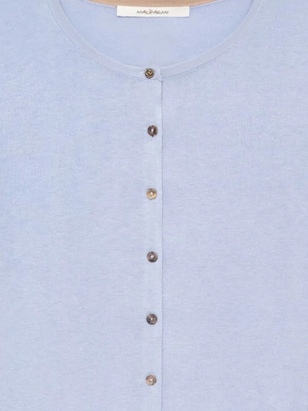  Maliparmi Pocket Crew Neck Cardigan - Blue 