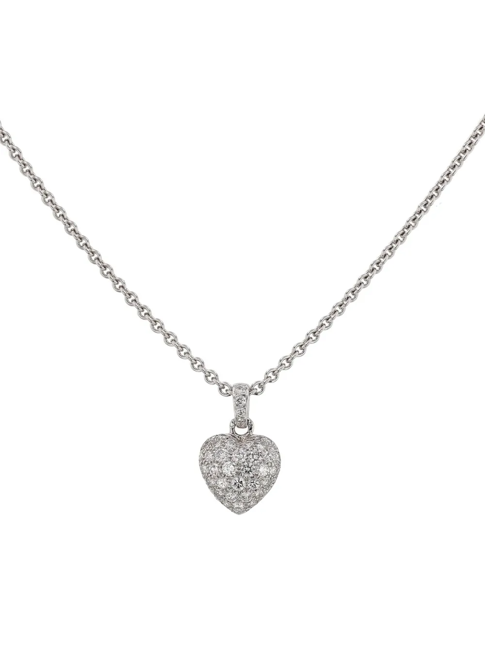 Cartier diamond white gold heart pendant - Argento