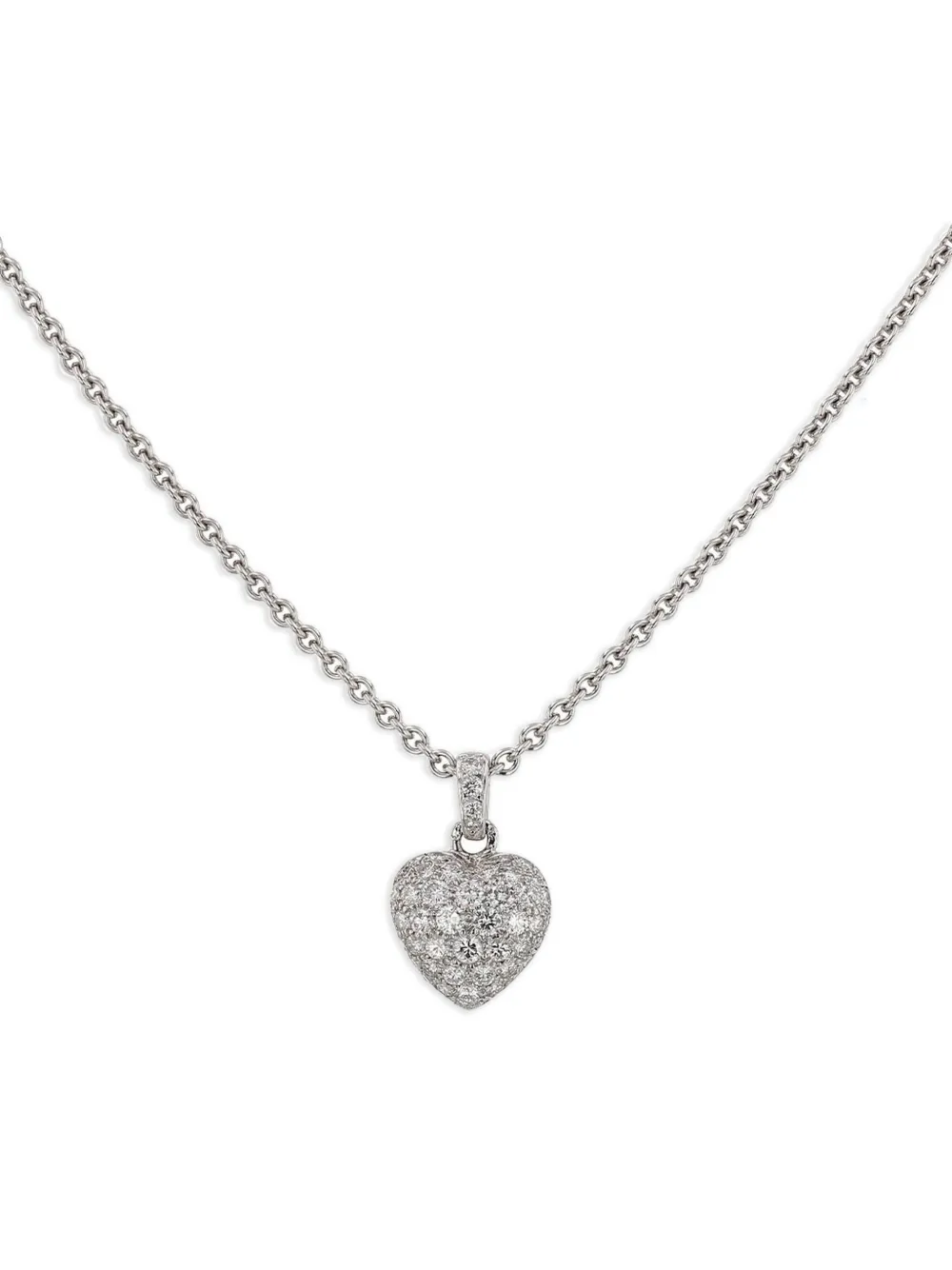 Cartier diamond white gold heart pendant - Argento