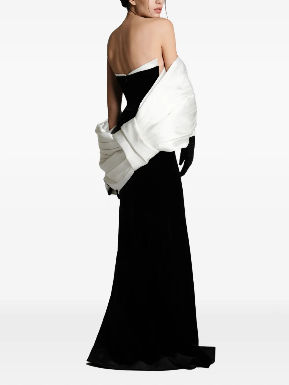  Imroska Strapless Backless Dress - Black 