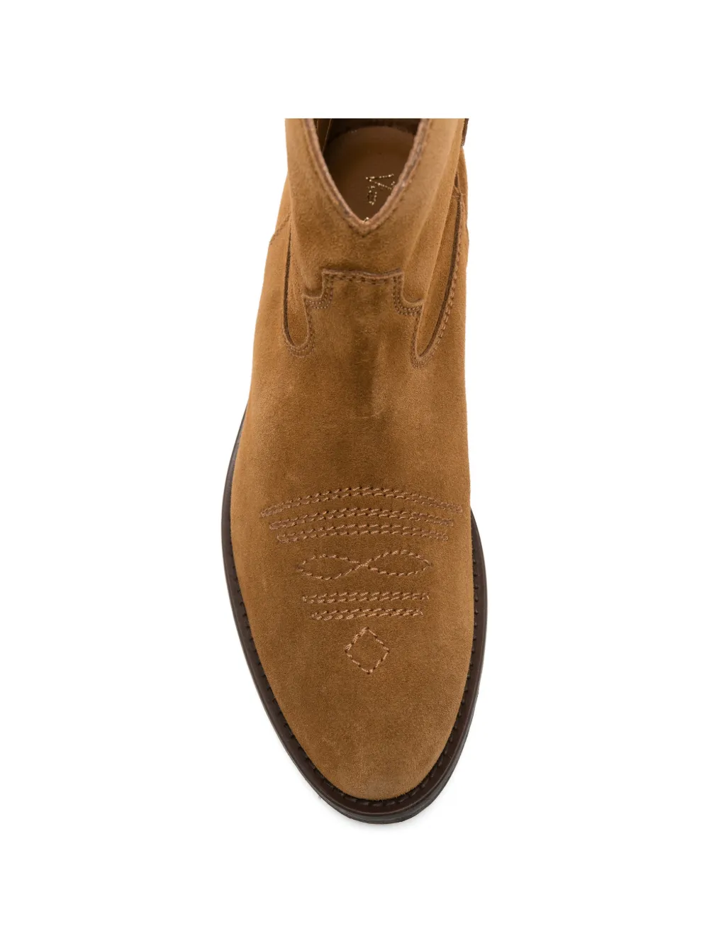 Via Roma 15 embroidered leather boots Bruin