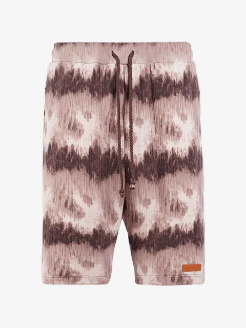 Maison hideout shorts tejidos con motivo de nube
