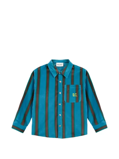 Bobo Choses striped velvet shirt