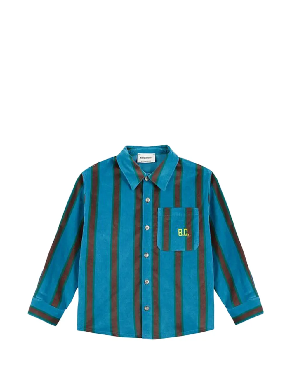 Bobo Choses striped velvet shirt - Blu
