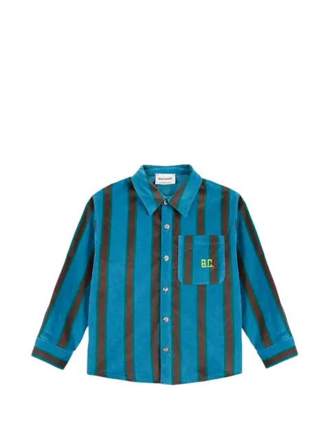 Bobo Choses striped velvet shirt