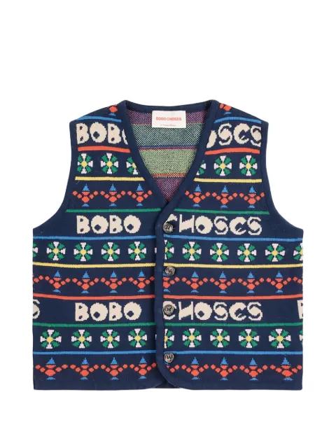 Bobo Choses patterned button-fastening vest