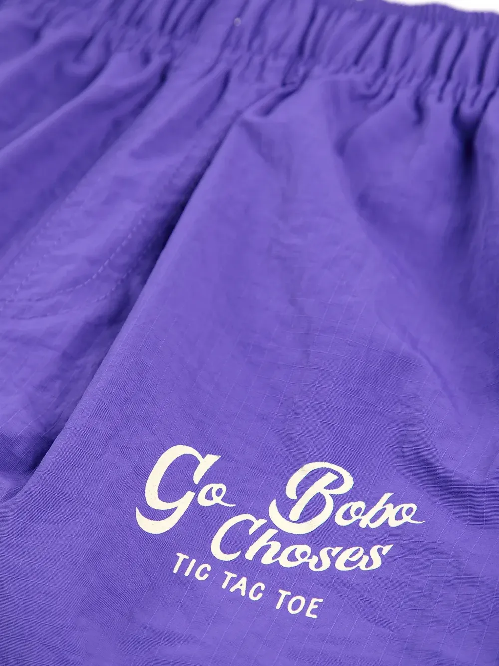Bobo Choses Go Bobo broek met elastische taille en logo-print Paars