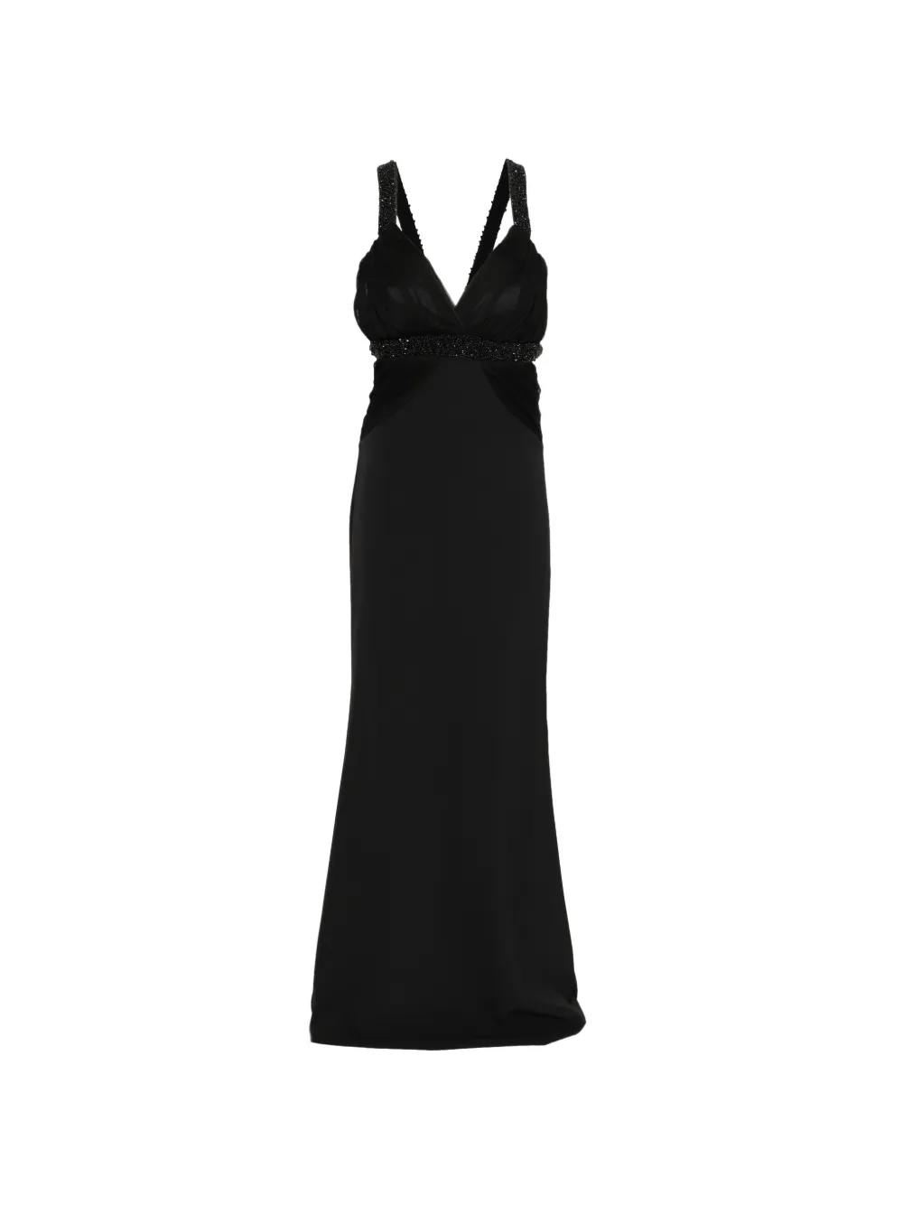 PRONOVIAS PARTY EDIT x Elisabetta Franchi Breksta V-neck maxi dress - Nero