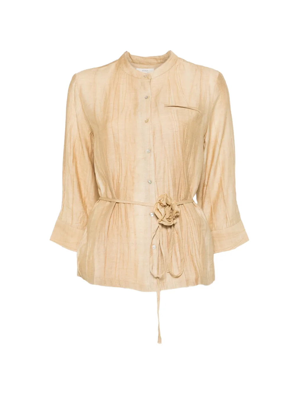 YERSE chest-pocket shirt - Nude