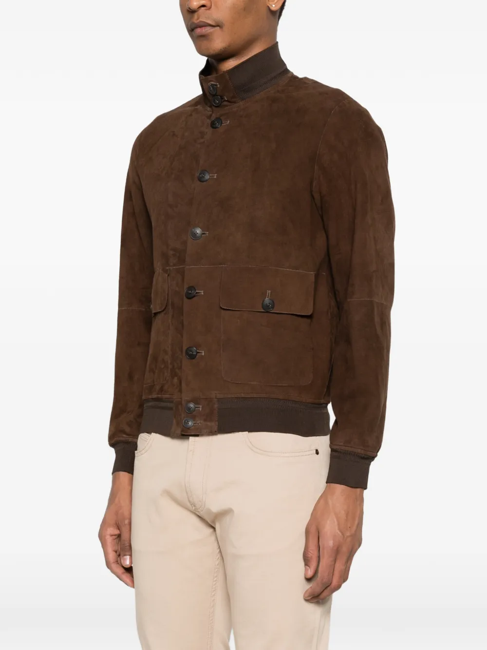  The Jackie Leathers Button Pocket Jacket - Brown 