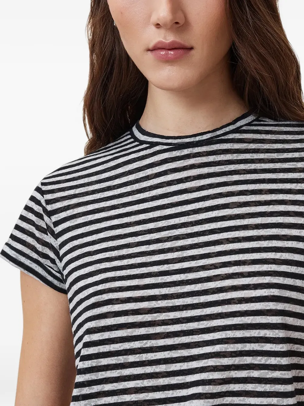 AllSaints Anna gestreept T-shirt met korte mouwen Zwart