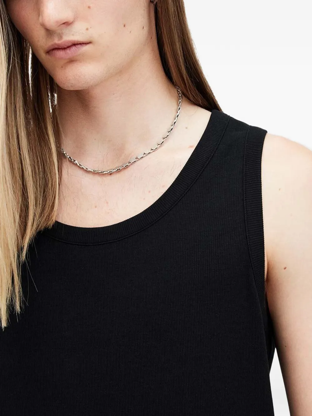 AllSaints Ribgebreide top Zwart