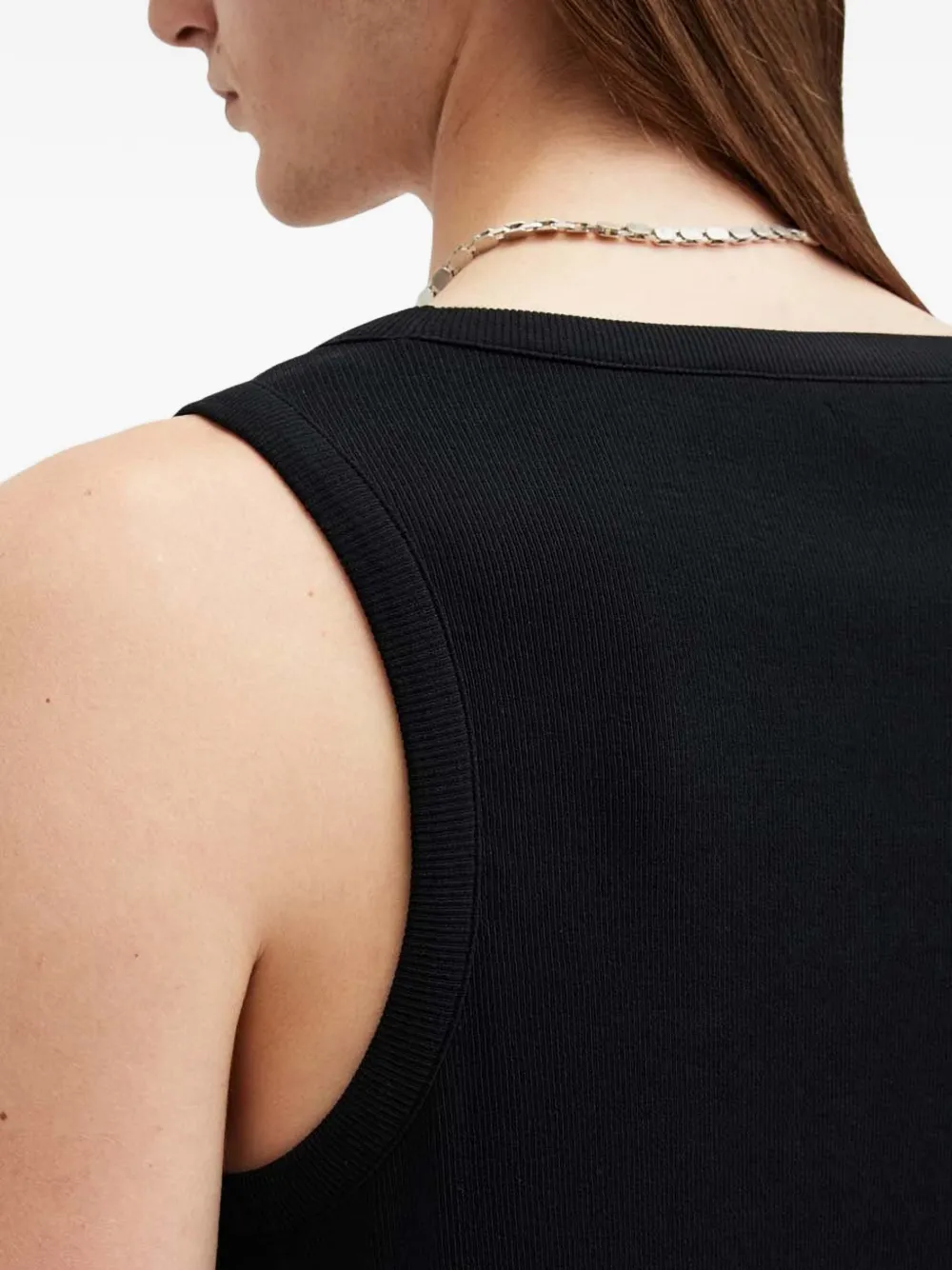 AllSaints Ribgebreide top Zwart