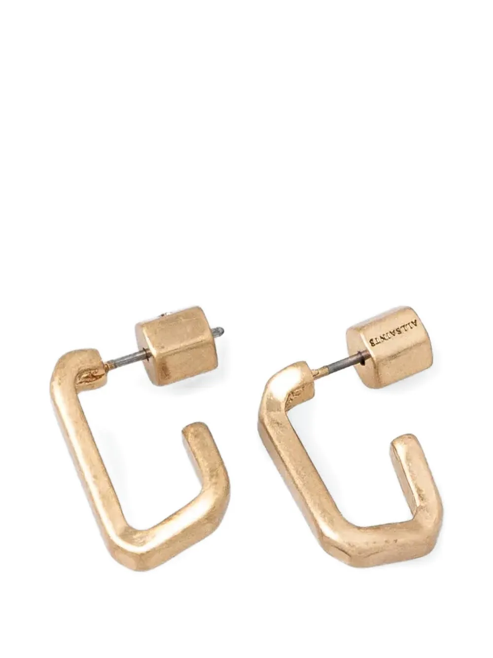 AllSaints Tia Hexagon hoop earrings (set of three) - Oro