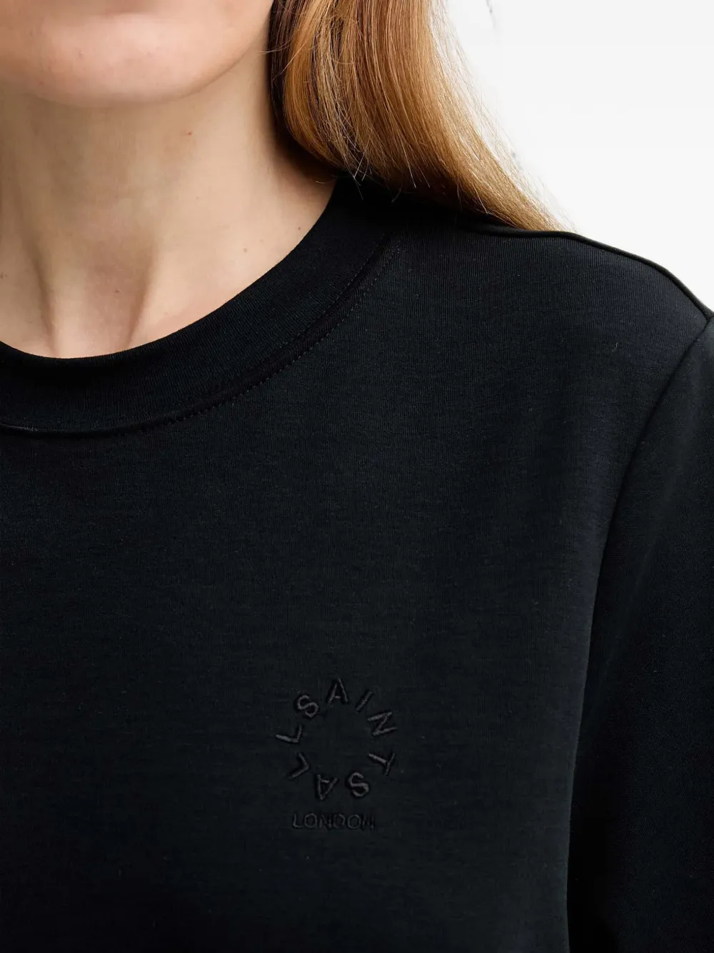 AllSaints circle-logo T-shirt Zwart
