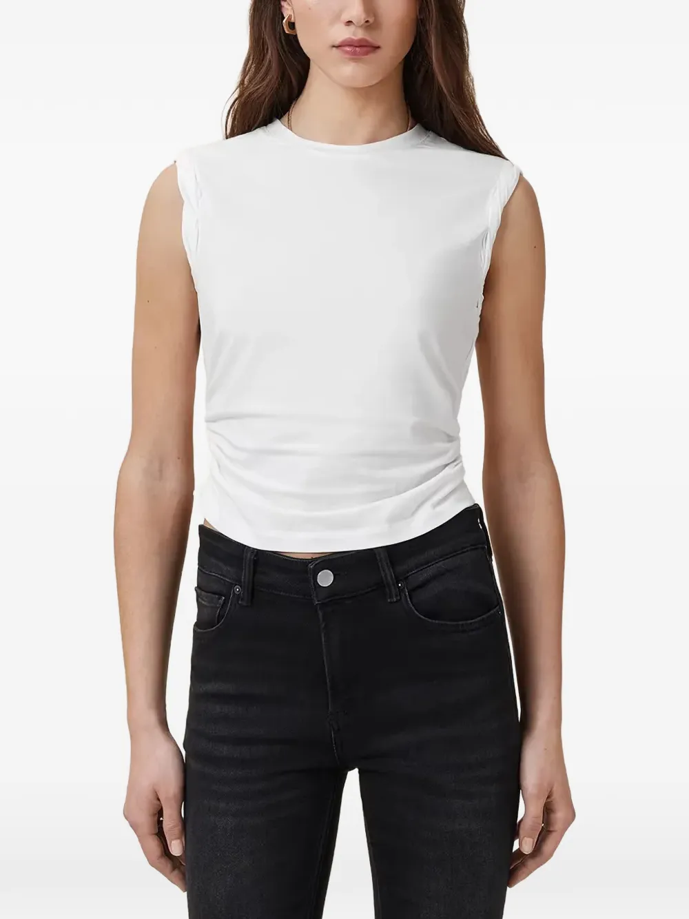 AllSaints West gathered tank top - Bianco