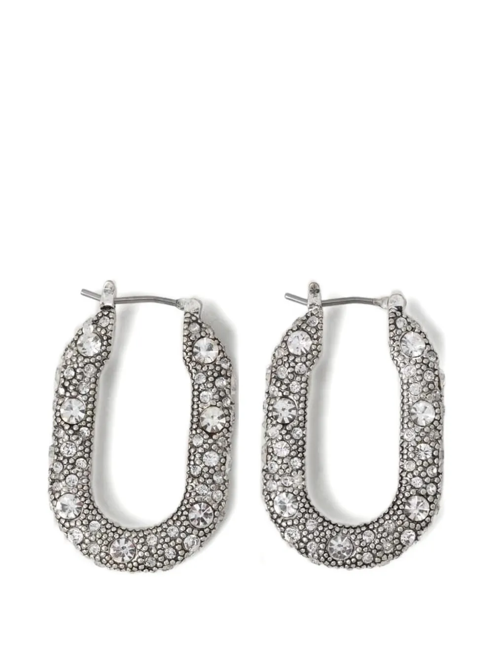 AllSaints crystal-embellished hoop earrings - Silber
