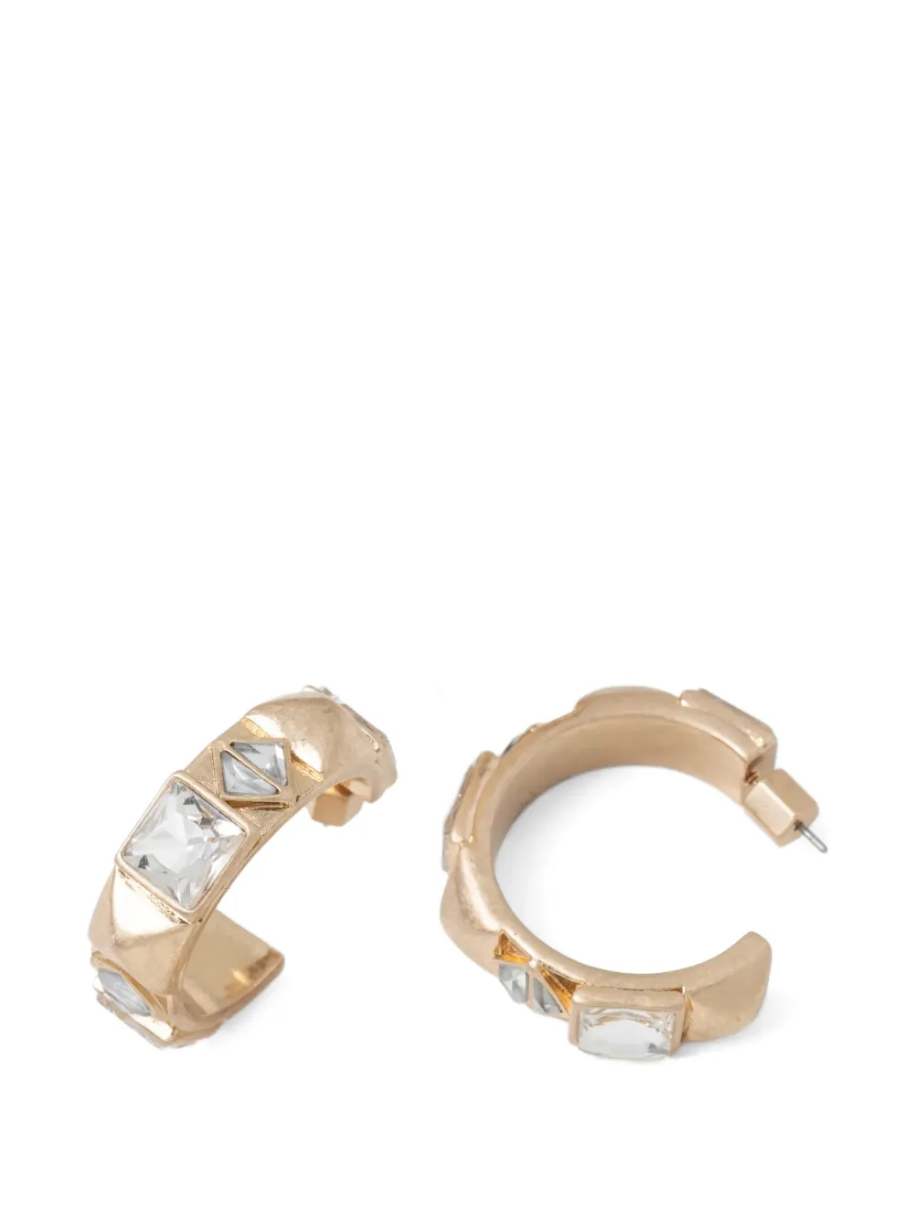 AllSaints crystal-embellished hoop earrings - Oro