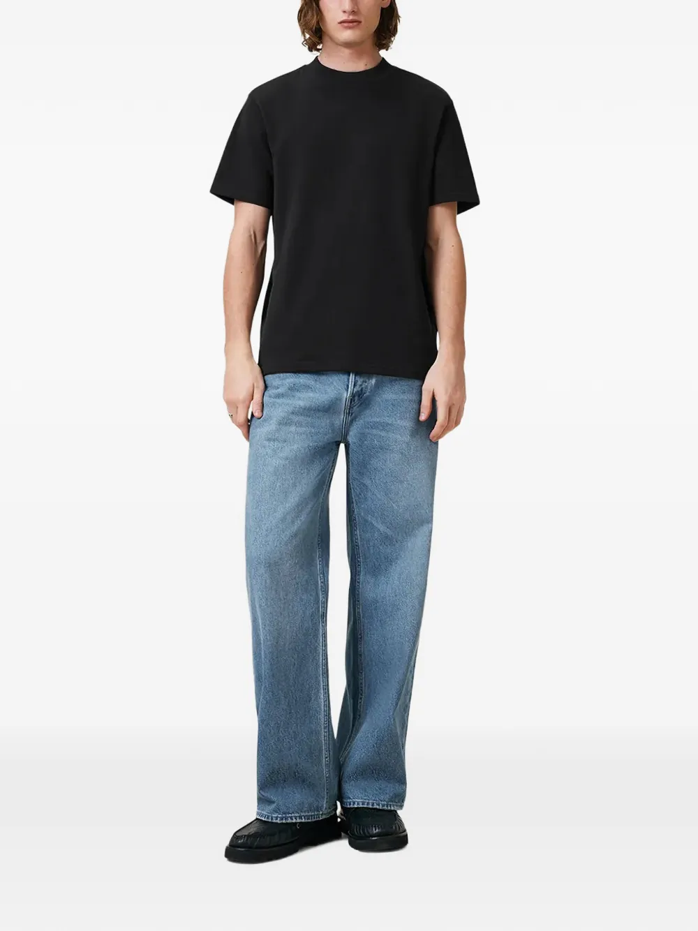 AllSaints T-shirt met ronde hals Zwart