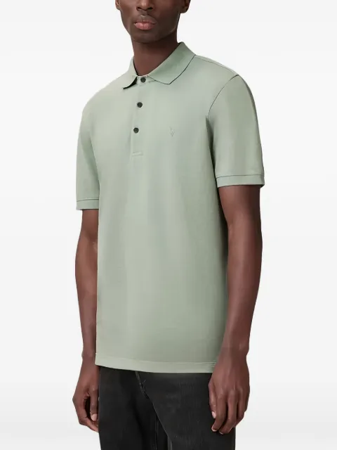 AllSaints buttoned logo-detail polo shirt