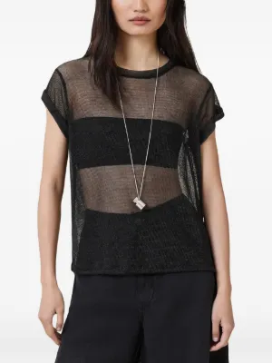 MARINE SERRE ブラック Tennis Court トップス OFF SHOULDER DRAPED TOP • Marine Serre