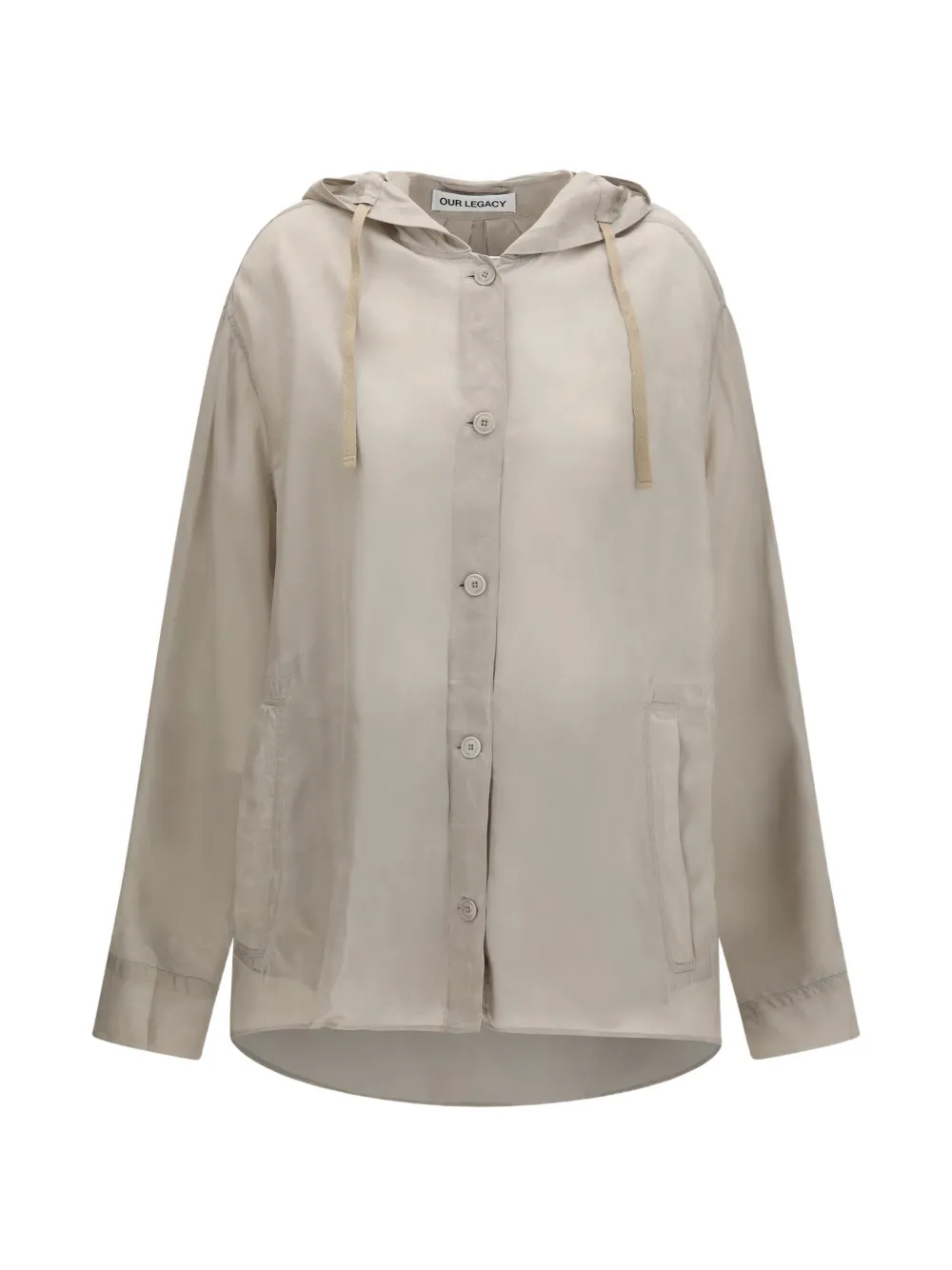OUR LEGACY hooded long-sleeve shirt - Toni neutri
