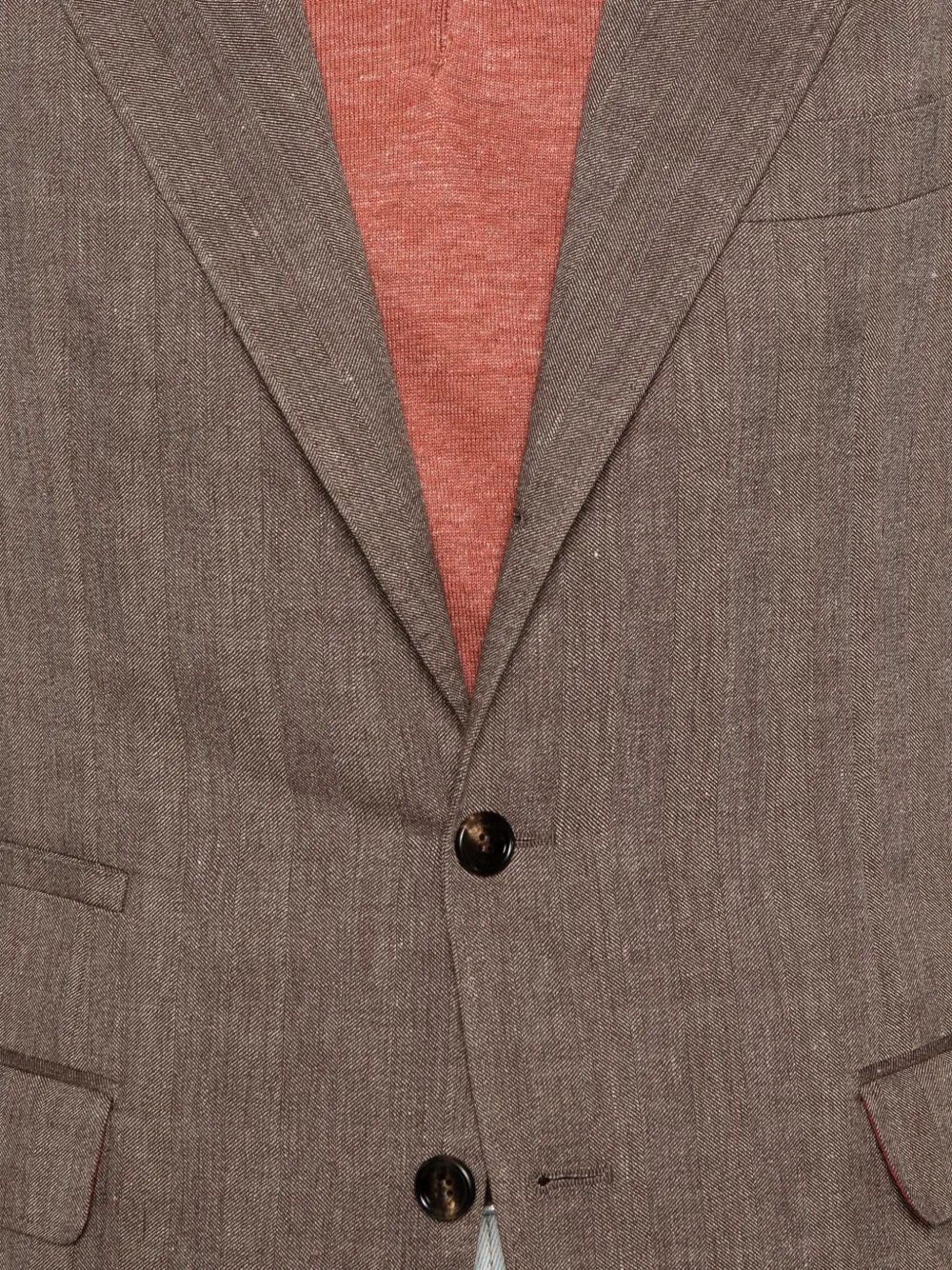 Brunello Cucinelli Blazer met klepzak Bruin