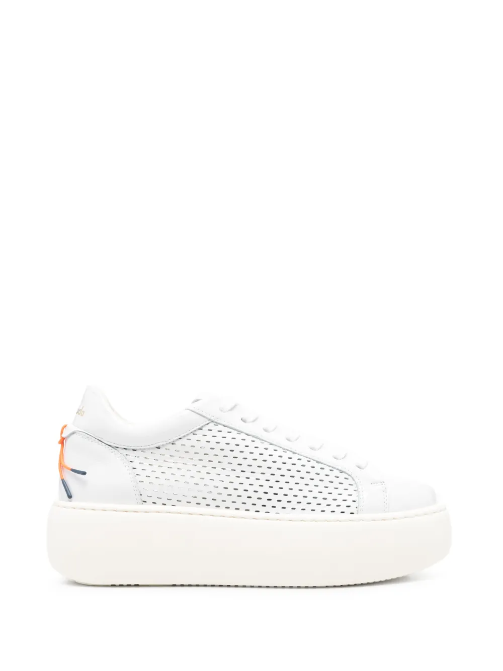 Barracuda Sneakers met plateauzool en geperforeerd detail Wit