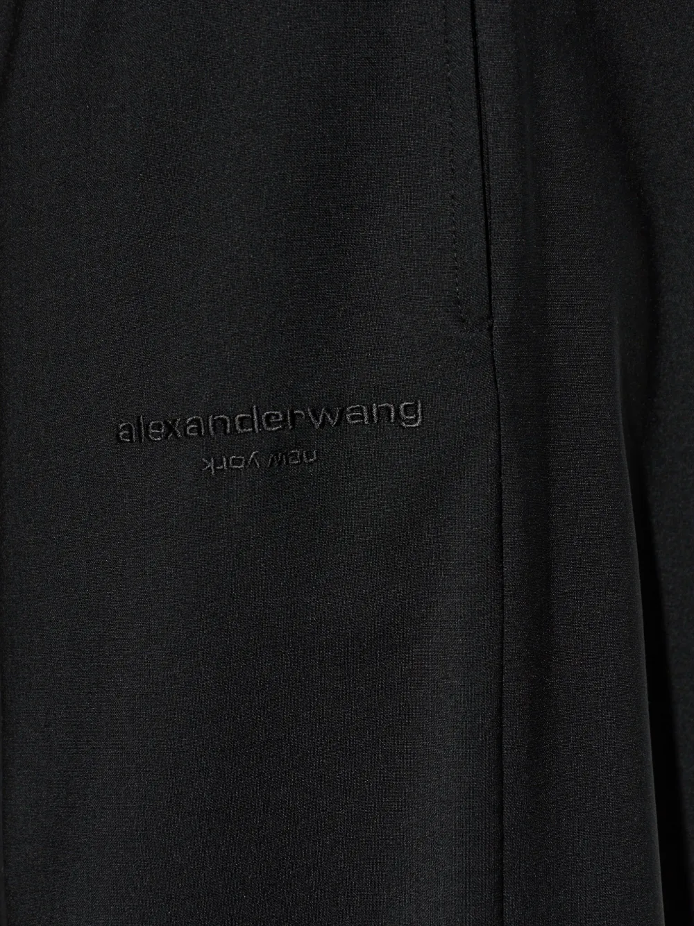 Alexander Wang Broek met trekkoordsluiting en logodetail Zwart
