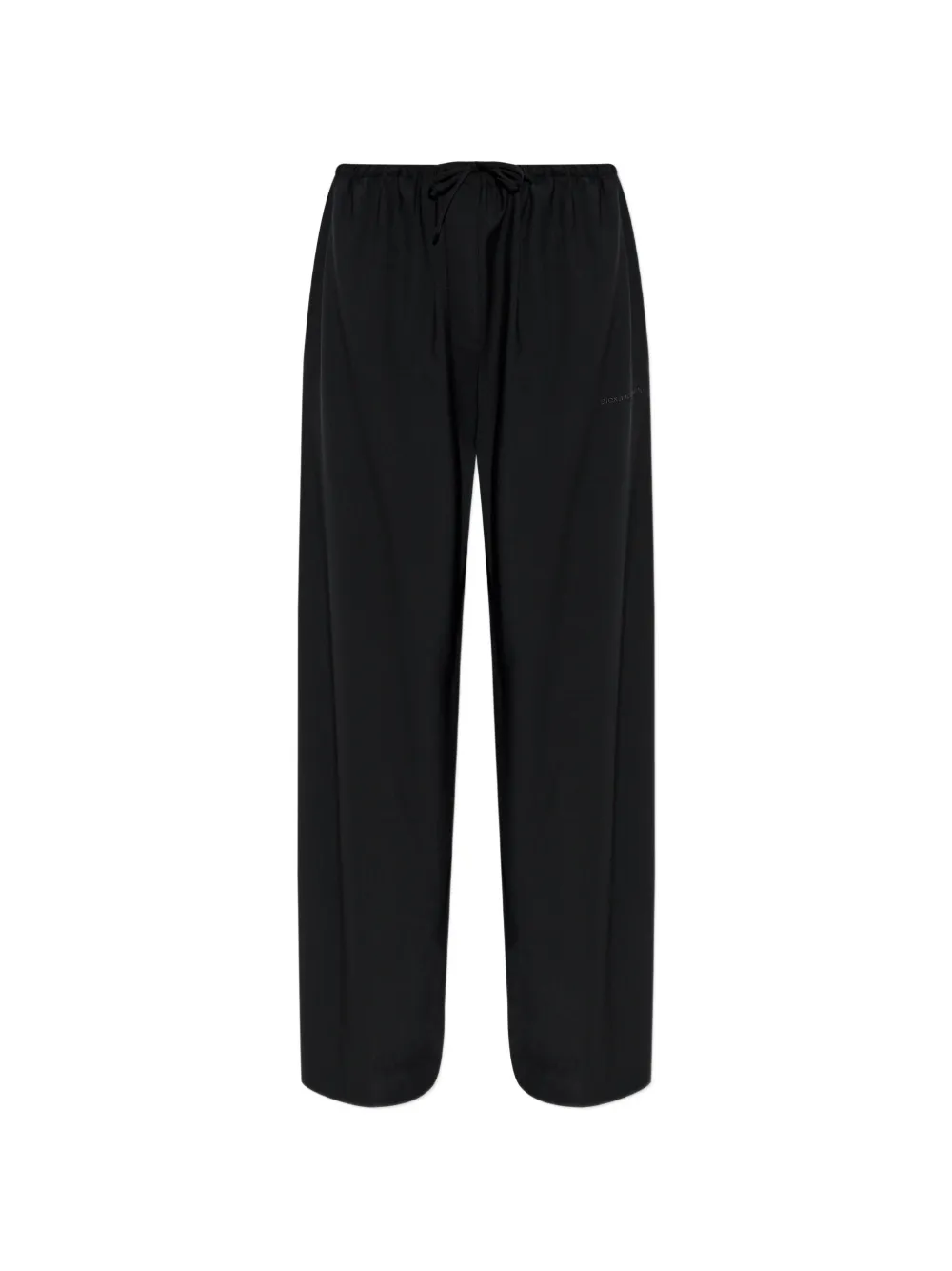 Alexander Wang drawstring-fastening logo-detail trousers - Nero