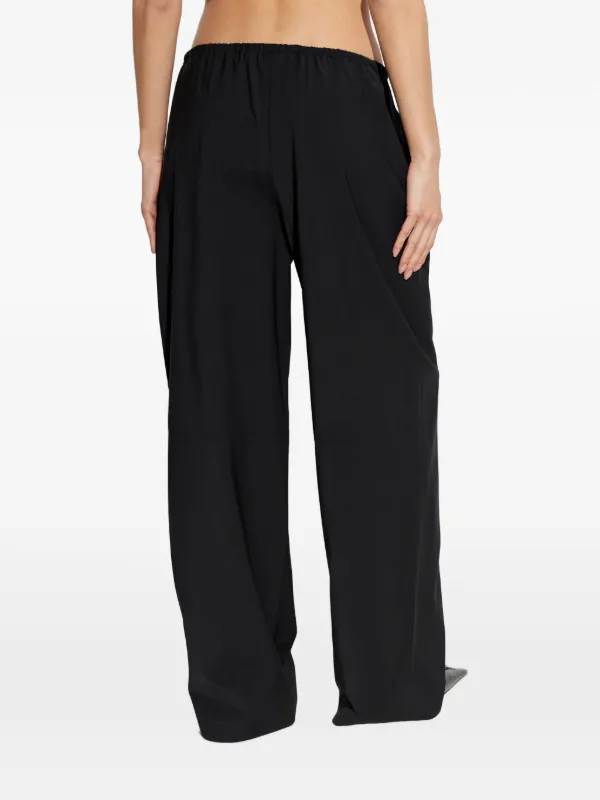 Alexander Wang drawstring-fastening logo-detail Trousers | Black