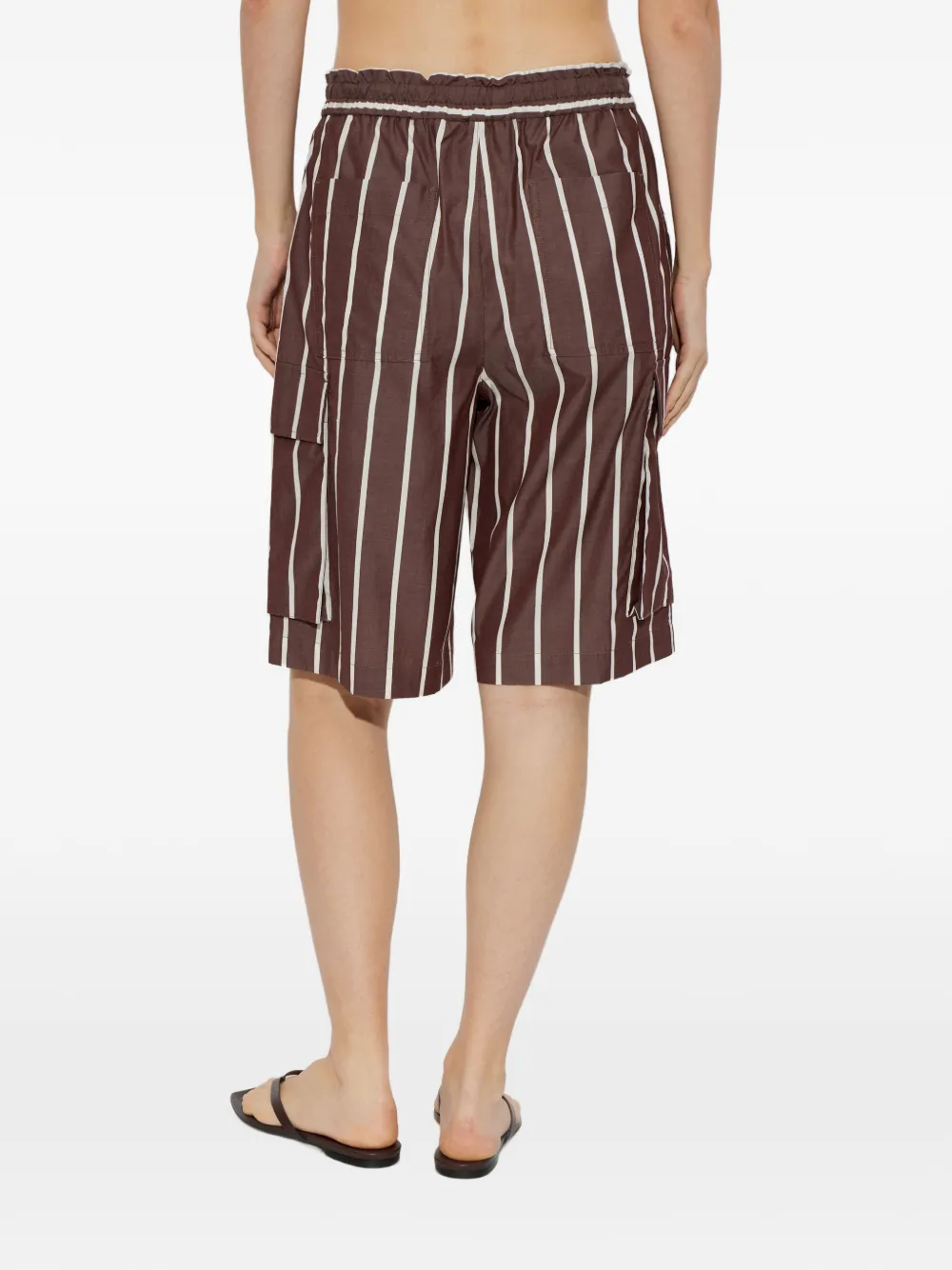 rag & bone Victoria gestreepte cargo shorts Bruin