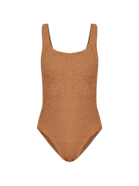 Hunza G square neck crinkle swimsuit