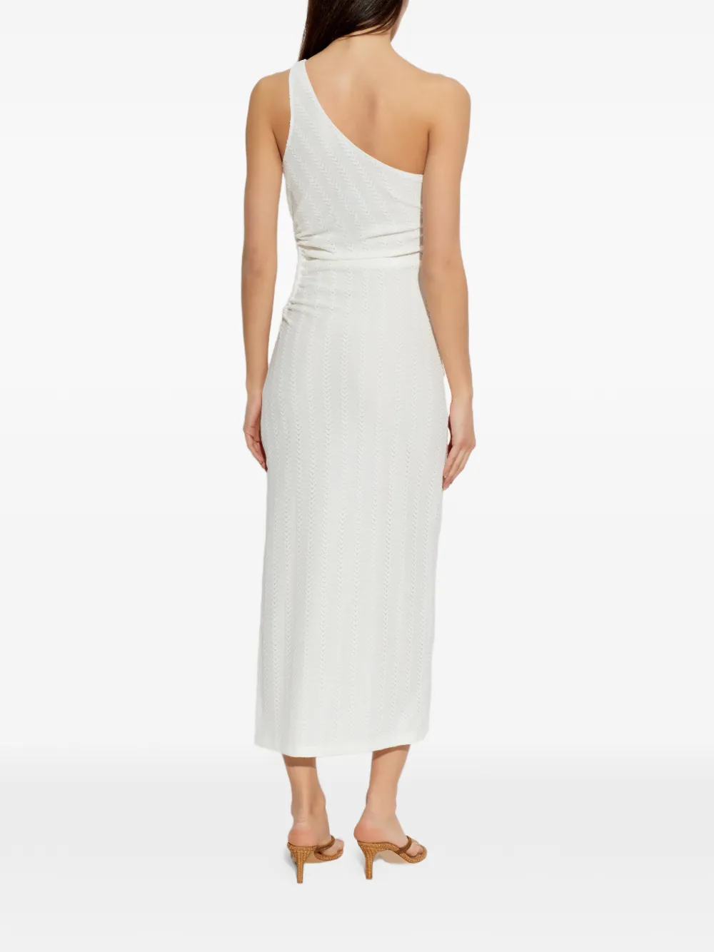 Melissa Odabash Lizzie asymmetrische maxi-jurk Wit