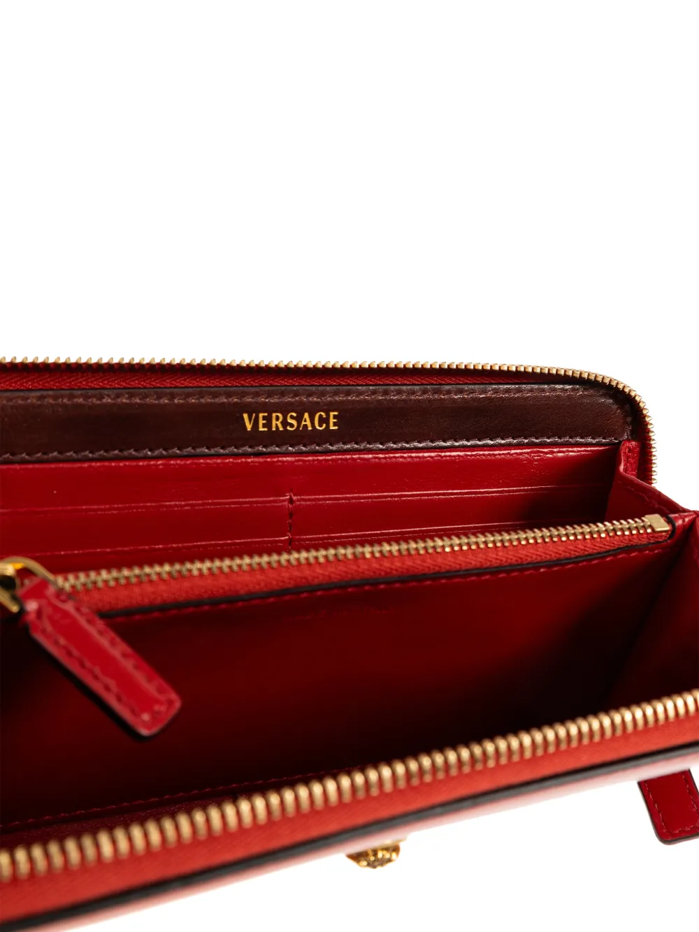 Versace Medallion portemonnee met rits Rood