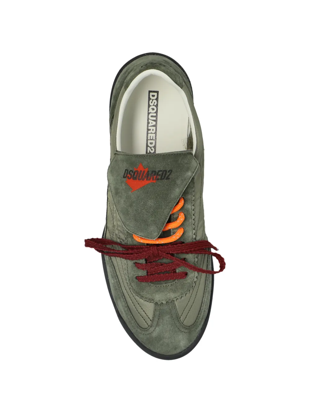 DSQUARED2 suede panelled sneakers Groen