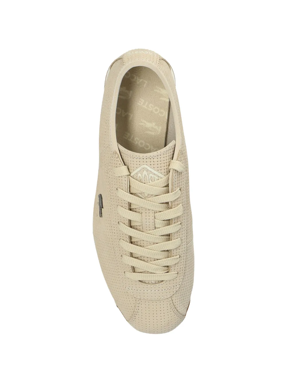 Lacoste Sneakers met geperforeerd logo Beige