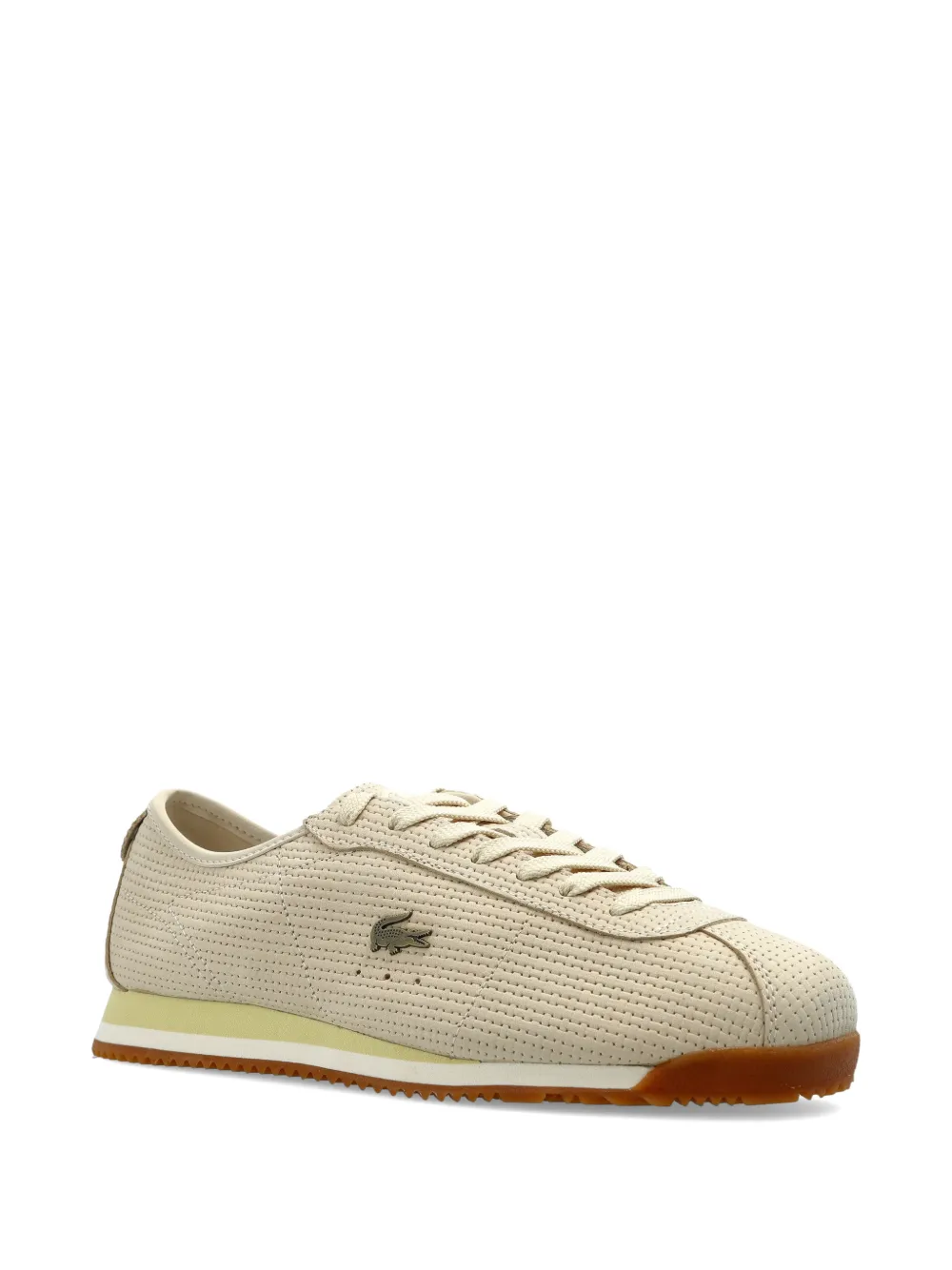 Lacoste Sneakers met geperforeerd logo Beige