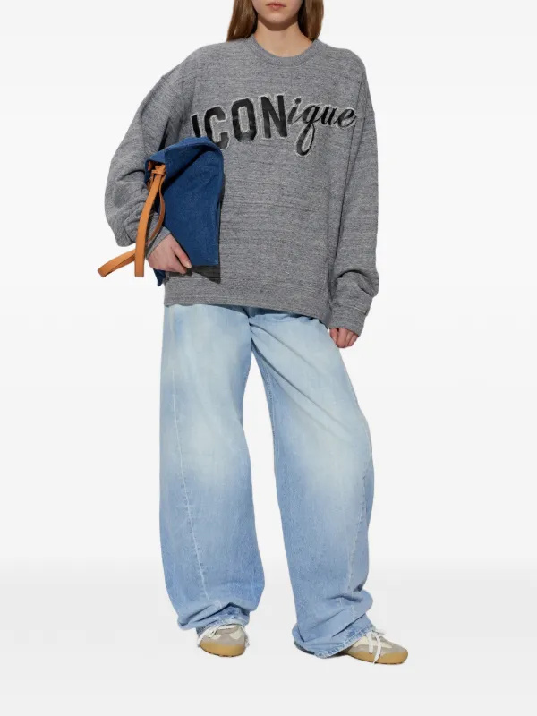 DSQUARED2 ネイビー フラットシューズ DSQUARED2 Soccer Sneakers | Neutrals | FARFETCH