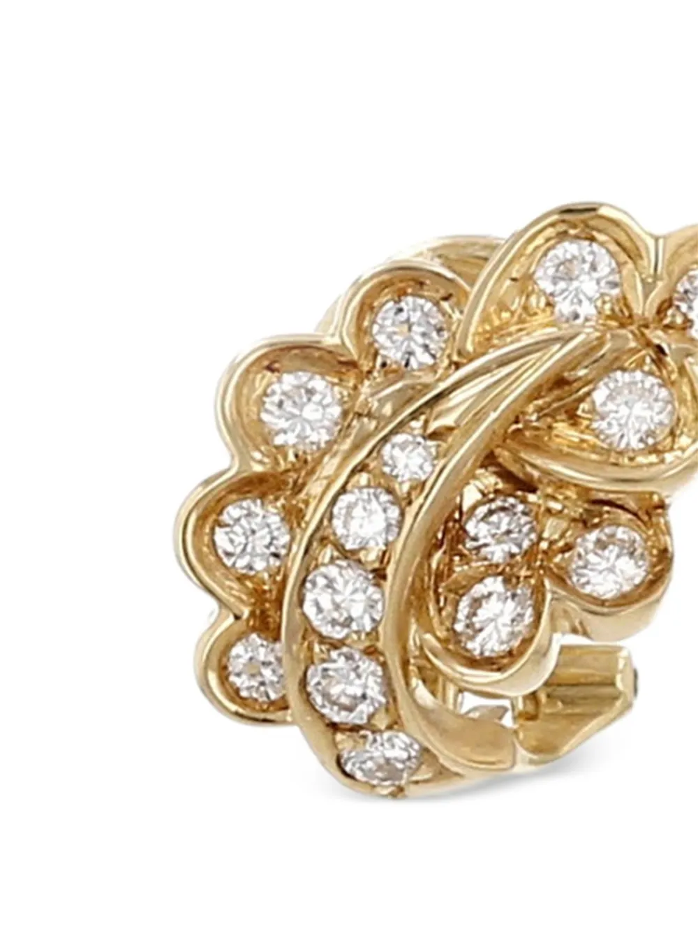  Chaumet 1970 Diamond Earrings - Gold 